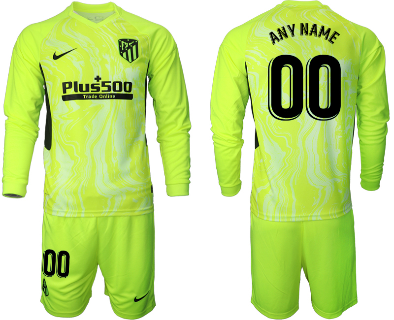 2021 Men Atltico Madrid away long sleeves custom soccer jerseys->arsenal jersey->Soccer Club Jersey